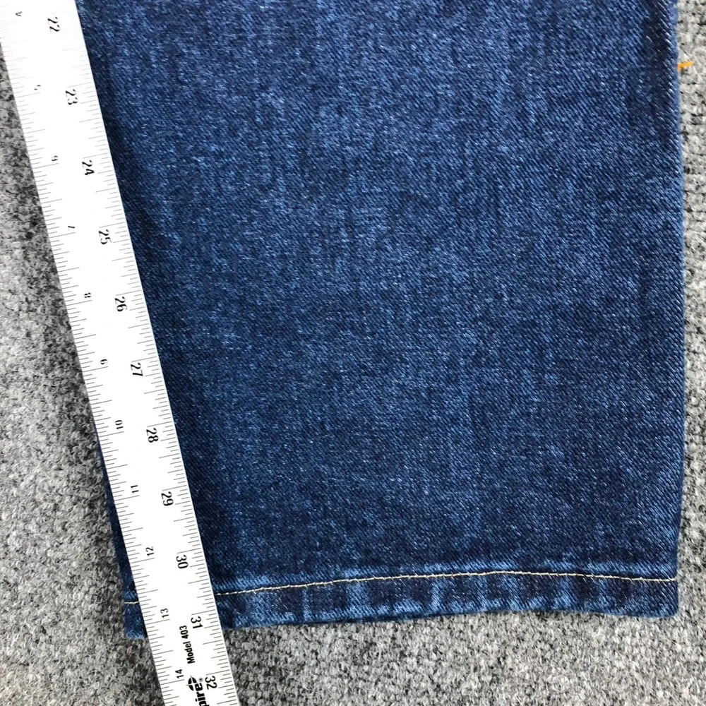 Wrangler Denim Jeans Mens 34x32 Blue Dark Wash Cotton Classic Regular Fit